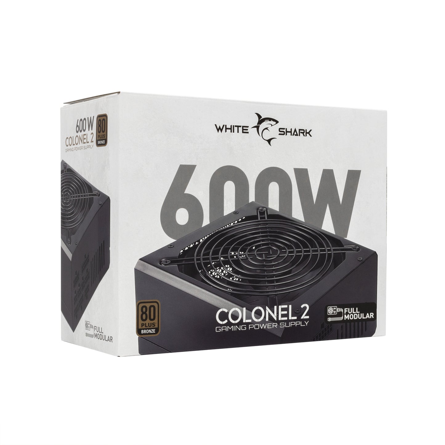 Barošanas Bloks White Shark GPSU-B600S Colonel-2 600W 80+ Bronze FullModular - ATX, 140 mm Ventilators