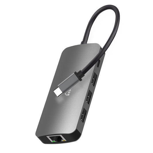USB-C HUB с 8 портами, Media-Tech MT5044, алюминиевый корпус, HDMI 4K