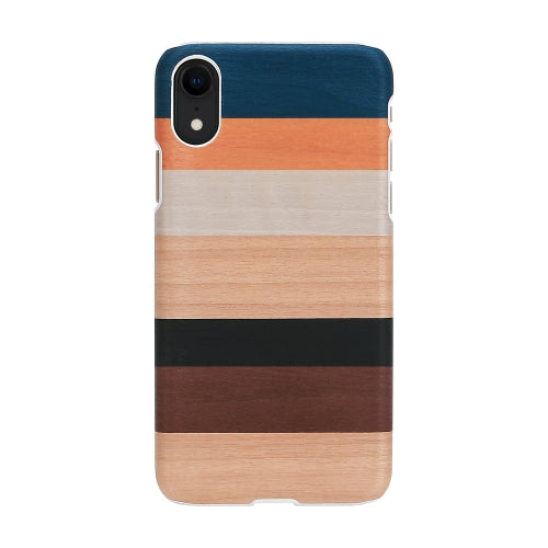 Smartphone cover iPhone XR white natural wood, MAN&amp;WOOD