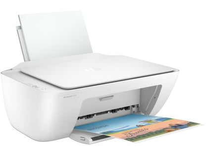 HP DeskJet 2320 multifunction printer with damaged packaging