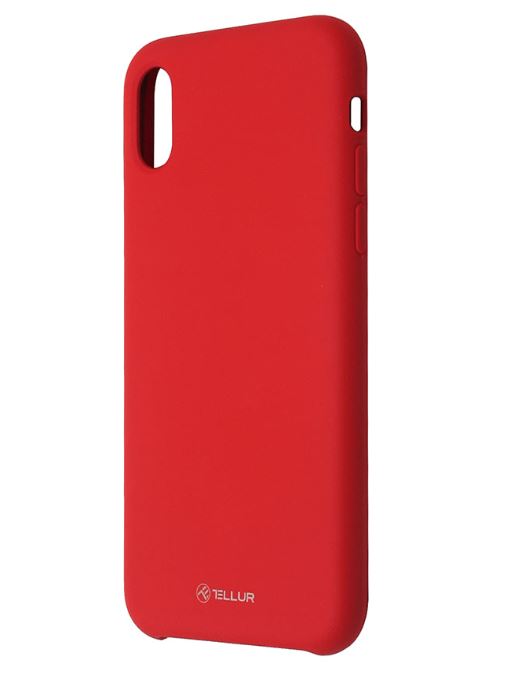 Liquid silicone cover, red, iPhone XS, Tellur