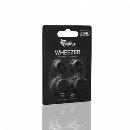 White Shark PS5-817 Wheezer Black Silicone Thumb Grips for PS5 Controller, Black