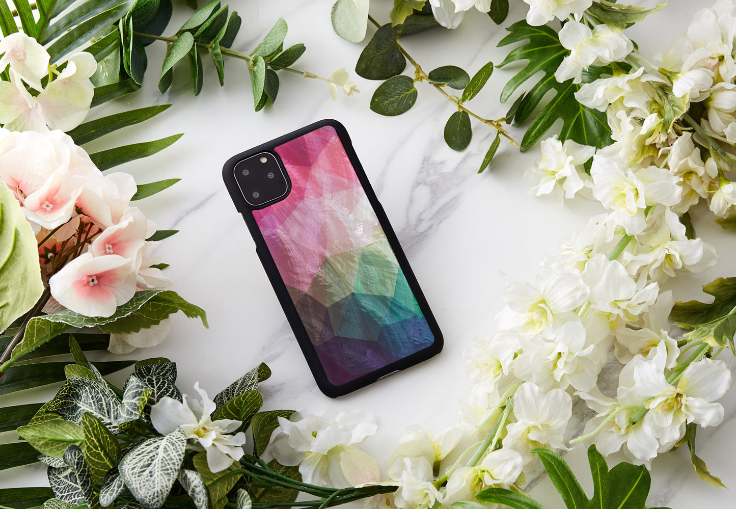 Smartphone case in water flower design, iPhone 11 Pro Max, iKins