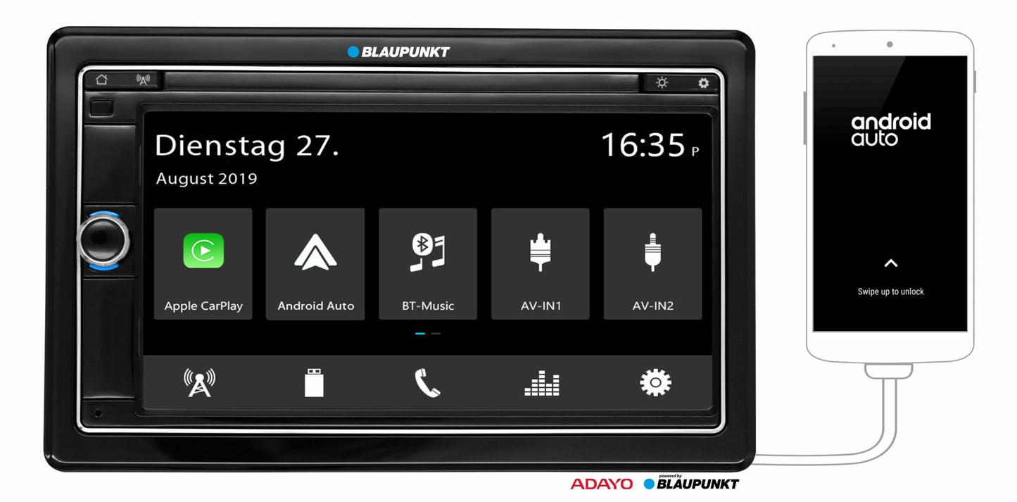 Car multimedia system Blaupunkt Oslo 590 DAB with 6.75" capacitive display and DAB receiver