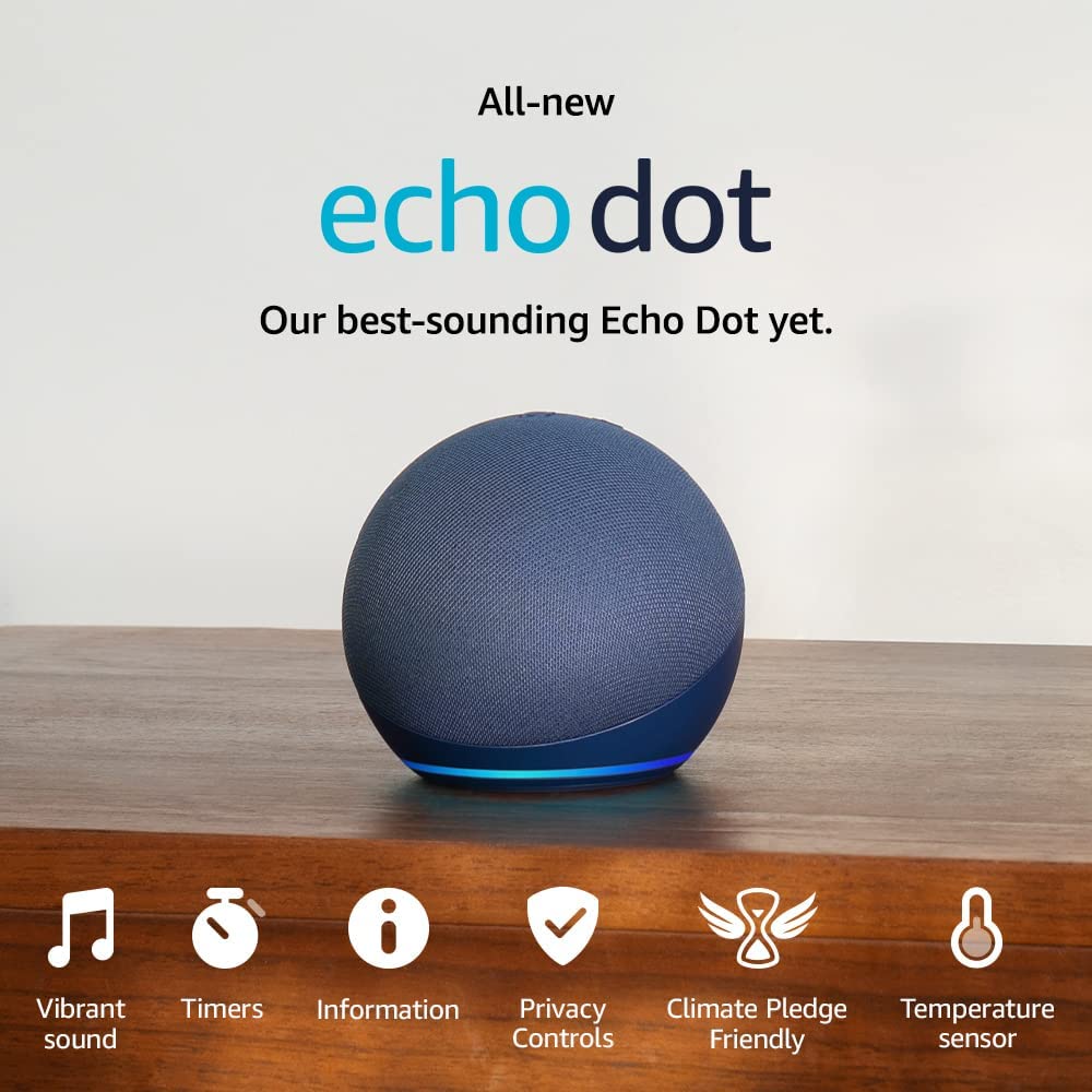 Smart speaker with Wi-Fi Amazon Echo Dot (5th Gen) Deep Sea Blue