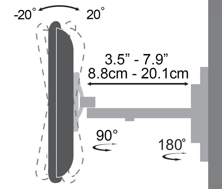 Tilt-rotate TV mount Sbox LCD-441 23"-55"