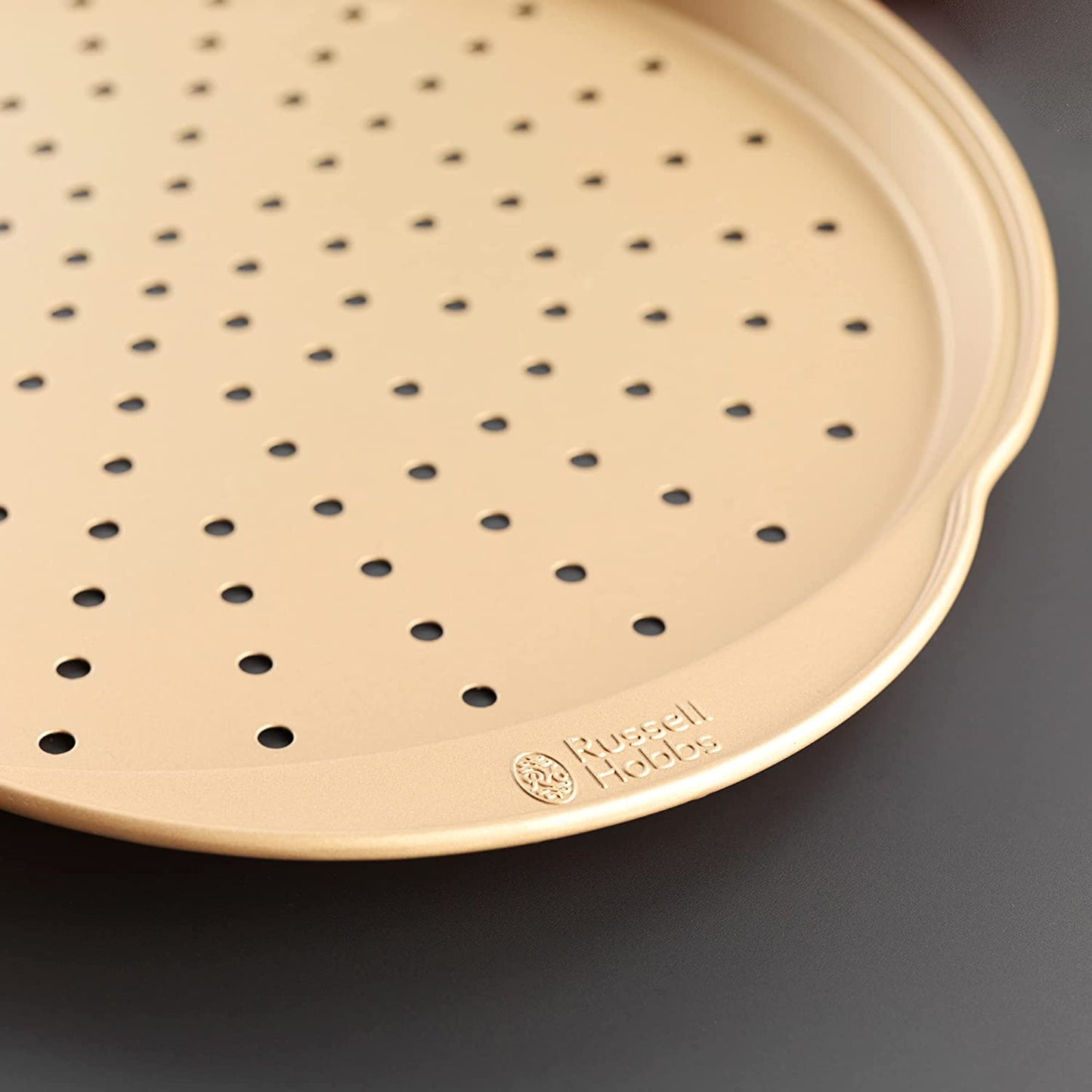 Pizza pan gold 37cm with non-stick coating Russell Hobbs