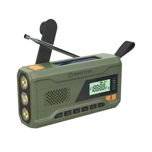 Dynamic FM radio with solar panel and SOS function - Manta RDI401G