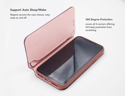 Чехол VixFox Smart Folio для Iphone X/XS розовый