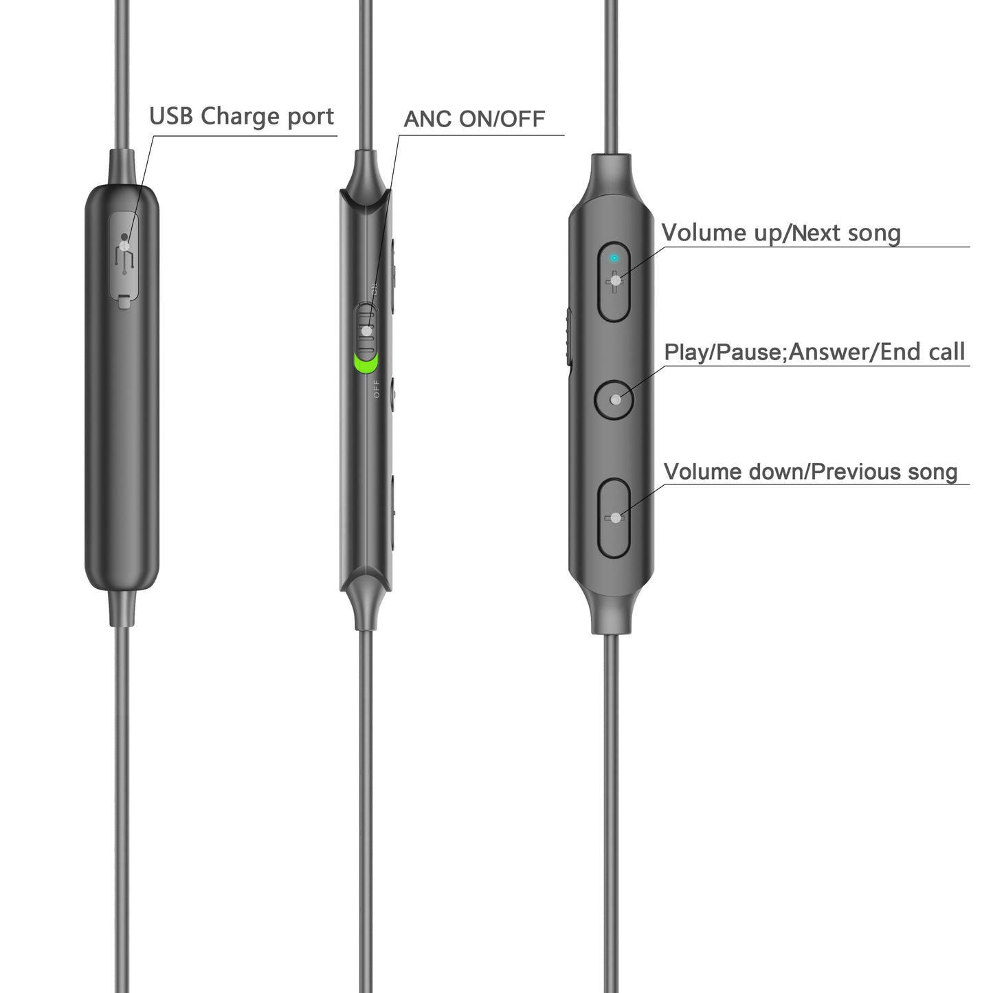 Беспроводные Bluetooth-наушники Denver BEN-151 — внутриканальные с шумоподавлением