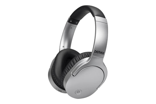 Headphones Denver BTN-207, Silver - Wireless Bluetooth and Clear Sound
