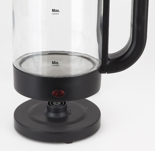 Kettle - 1.2L Borosilicate Glass with Automatic Shutoff and LED Lighting, Jata HA702