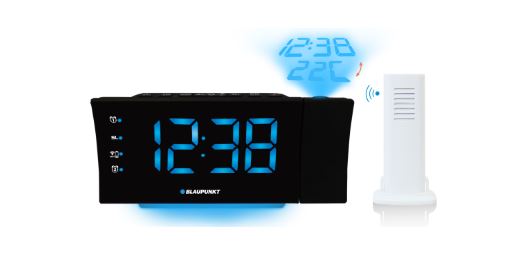 Alarm Clock Radio with USB Charging and FM Radio - Blaupunkt CRP81USB