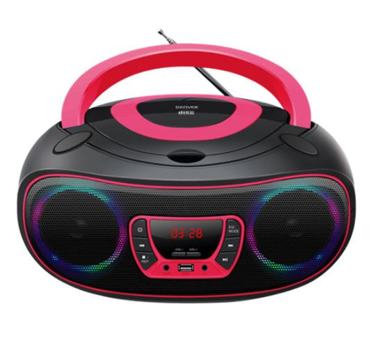 CD Boombokss ar Bluetooth un LED Denver TCL-212BT Pink