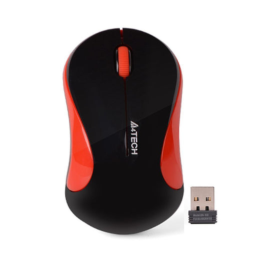Black and Red Wireless Computer Mouse A4Tech V-Track G3-270N 46041