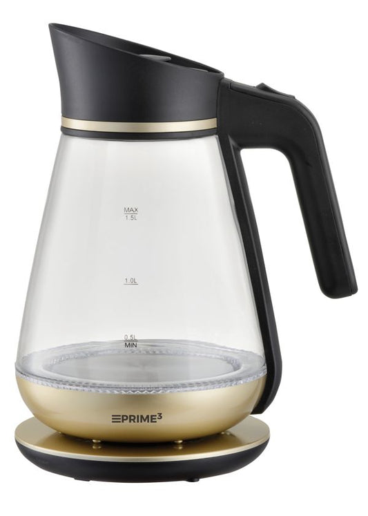 Kettle 1.5l with LED lighting and borosilicate glass body, Prime3 SEK51GL