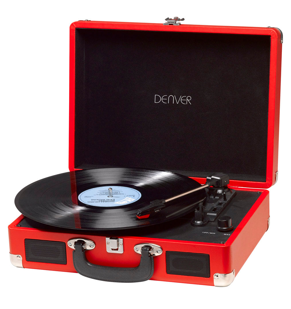 Vinyl Player with AUX and USB 2.0 - Denver VPL-120 Red