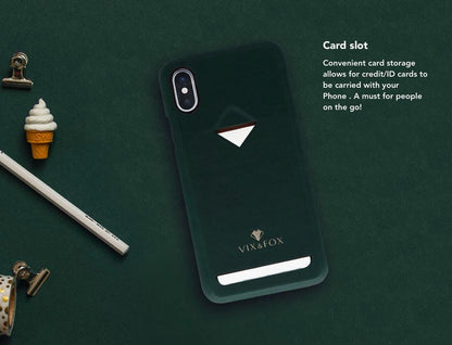 Задняя крышка слота для карт VixFox для Iphone XSMAX, зеленый лес