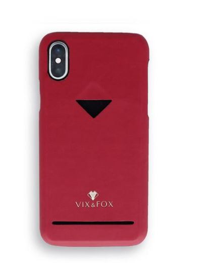 Задняя крышка слота для карт VixFox для Iphone X/XS рубиново-красный