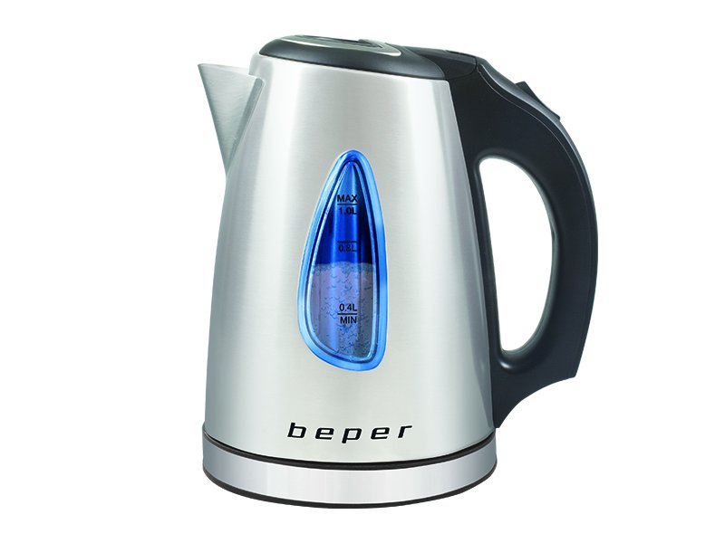 Steel electric kettle with a volume of 1 L, Beper BB.002