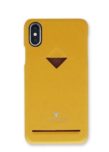 Задняя крышка слота для карт VixFox для Iphone X/XS горчично-желтого цвета