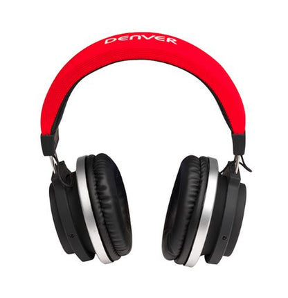 Headphones Denver BTH-250, Red - Wireless Bluetooth and Dynamic Design