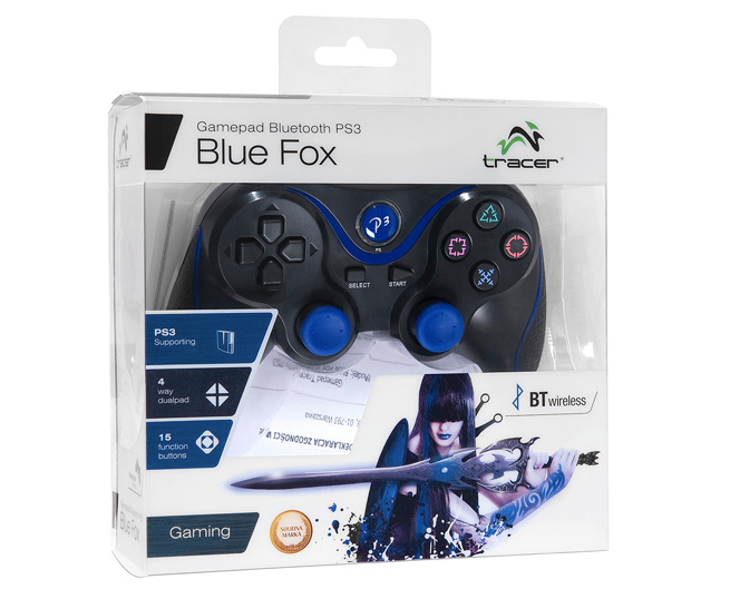 Wireless gamepad Tracer 43818 Blue Fox PS3
