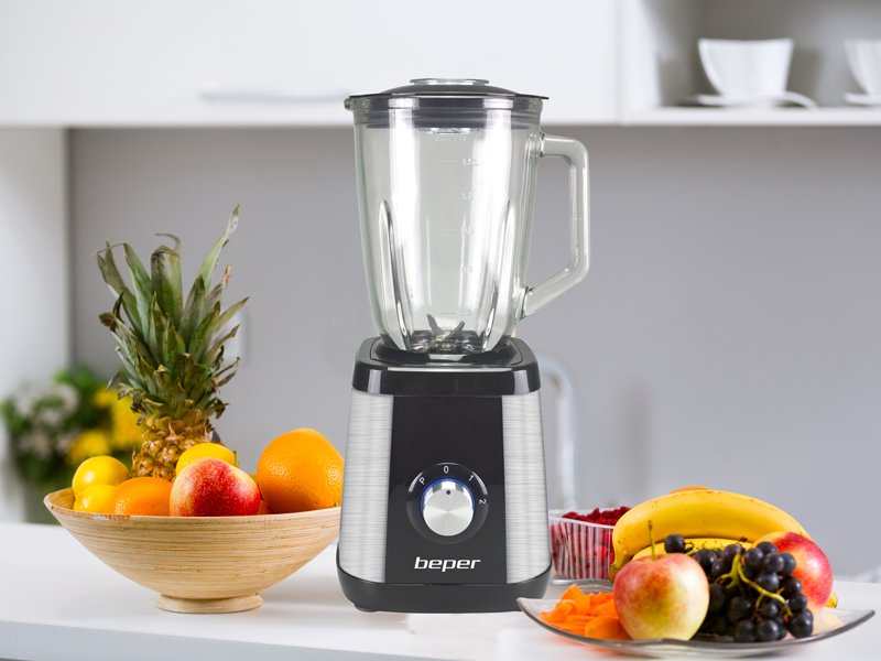 Beper BP.602 - 600W Blender with 1.5L Glass Cup and Ice Crushing Function