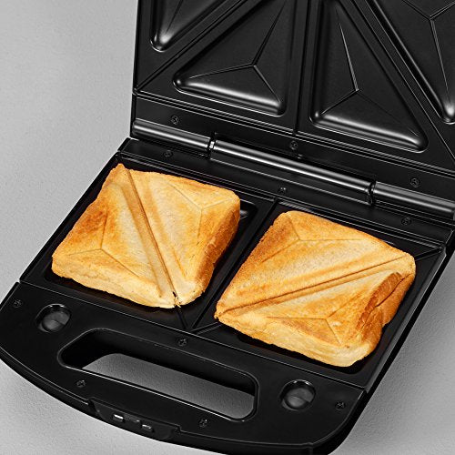 Wafer pan Severin SA 2968 black/chrome with square and triangle moulds