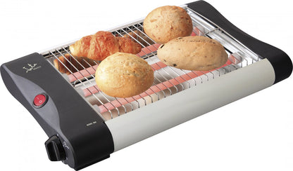 Black and white toaster Jata TT588 - stainless steel, bread racks, removable crumb tray, rotary control type