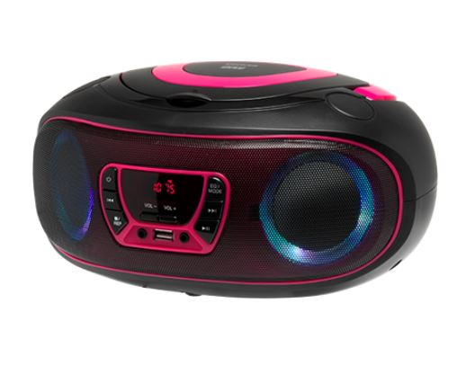 CD Boombokss ar Bluetooth un LED Denver TCL-212BT Pink