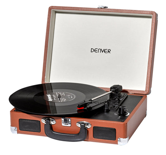 Vinyl Player with AUX and USB 2.0 - Denver VPL-120 Brown