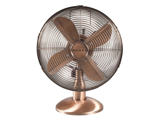 Retro-style table fan Beper VE.210 with copper finish